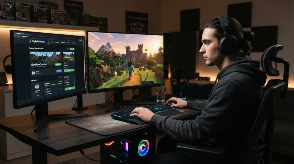 PlayBattleSquare and Minecraft